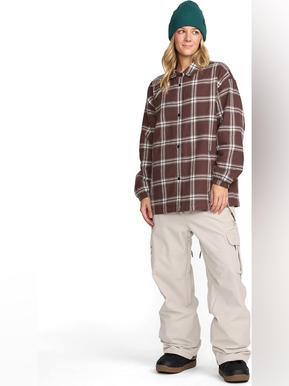 Volcom Insulated Riding Flannel Jacket Size Small - Picture 5 of 6